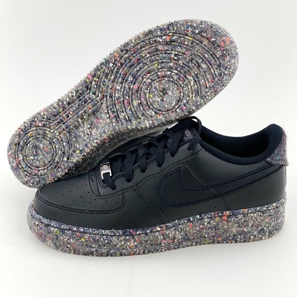 Nike Air Force 1 Recycled Wool Pack Black Women's Size 7.5 Shoes - Picture 2 of 12
